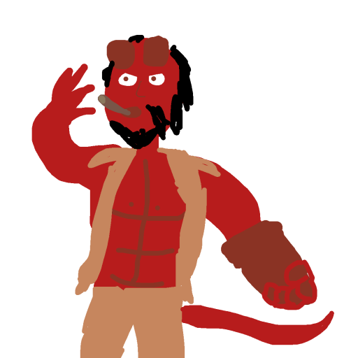 Hellboy drawing by jashezilla