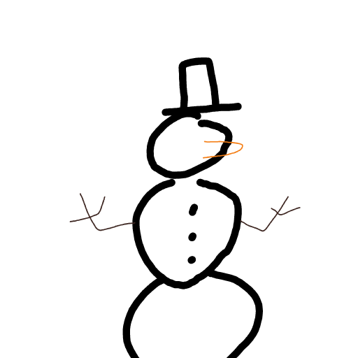 Snowman drawing by Shandi