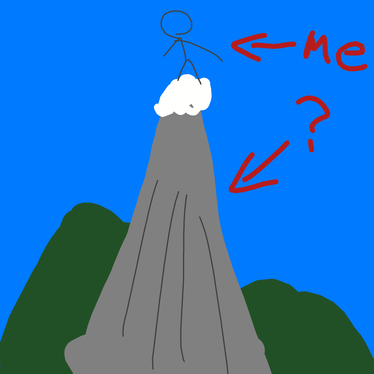 Mountain drawing by Fih