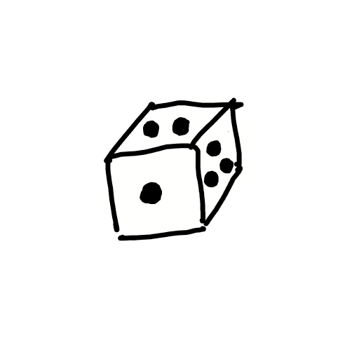 Dice drawing by doublem