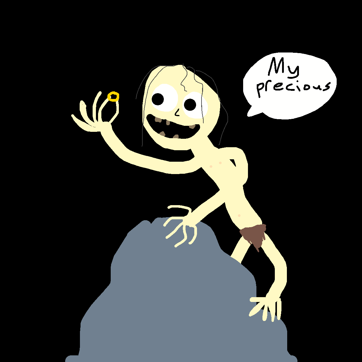 Gollum drawing by jashezilla