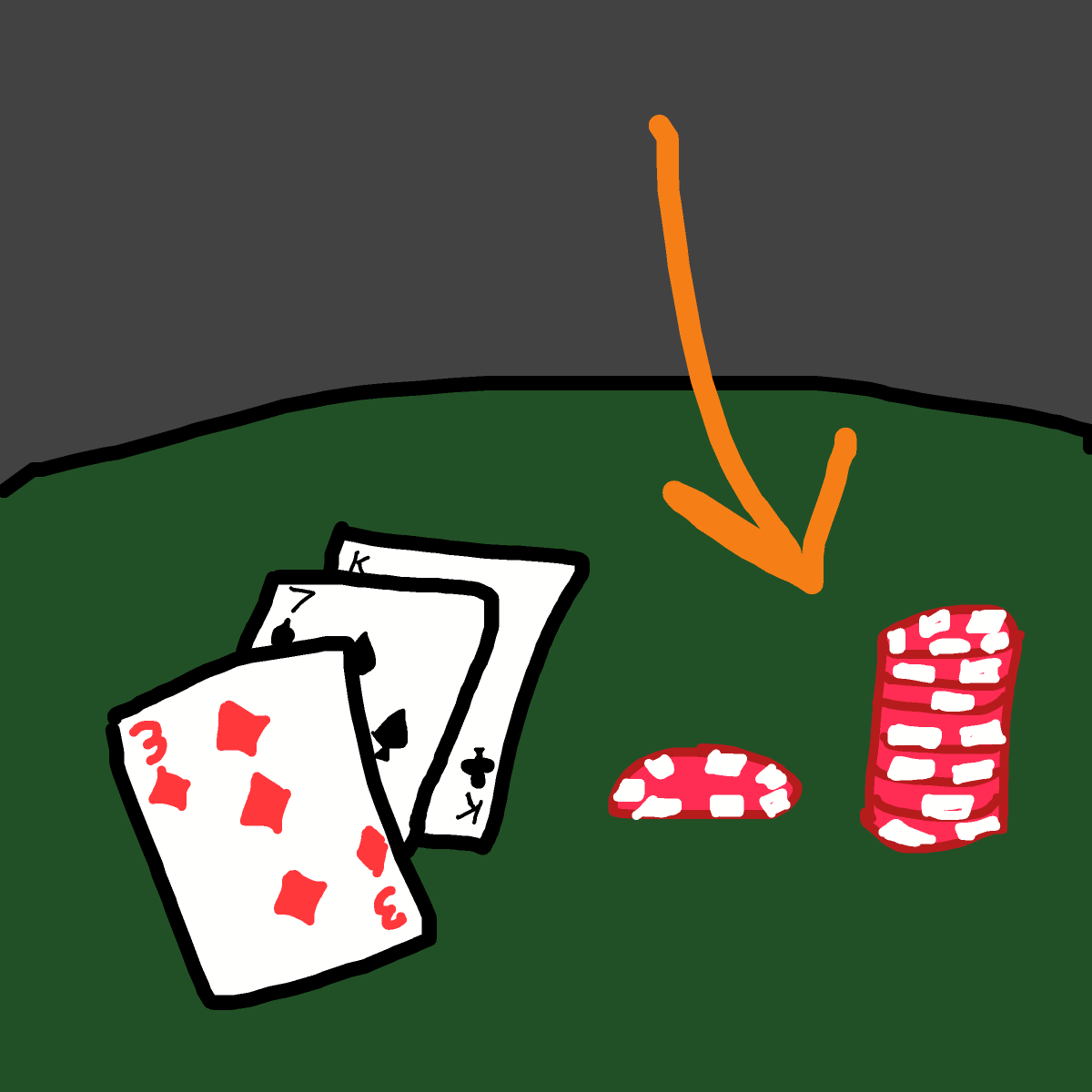 Poker Chips drawing by hatben