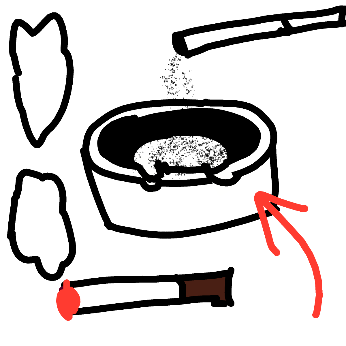 Ashtray drawing by snow-hyper-camp