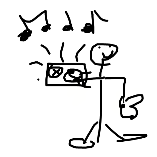 Boombox drawing by live-quick-flux