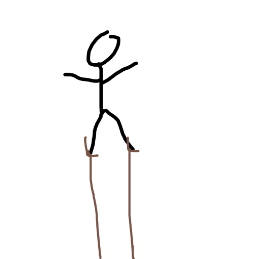 Stilts drawing by iron