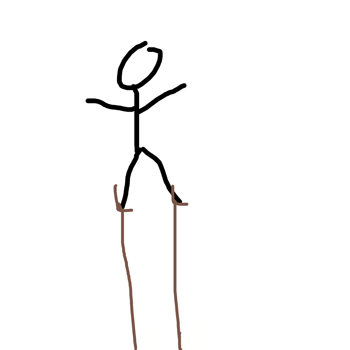 Stilts drawing by iron
