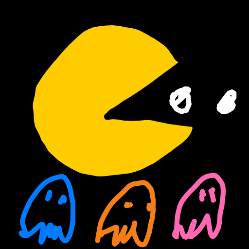 Pac-Man drawing by Juls