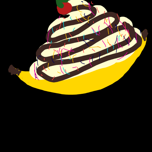 Banana Split drawing by brass-lead-loom