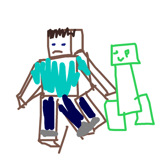 Steve drawing by hen