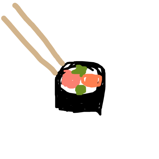 Sushi drawing by edge-coal-earth