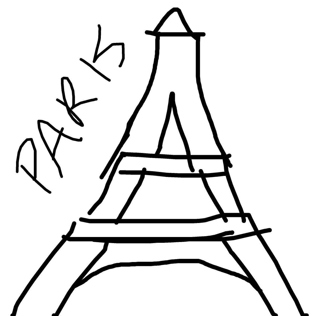 Eiffel Tower drawing by drewbenruben