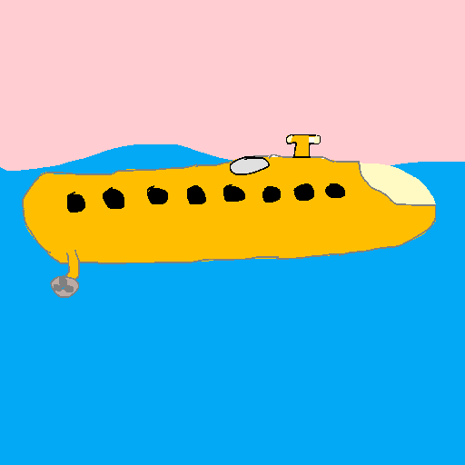 Submarine drawing by pancakes palette