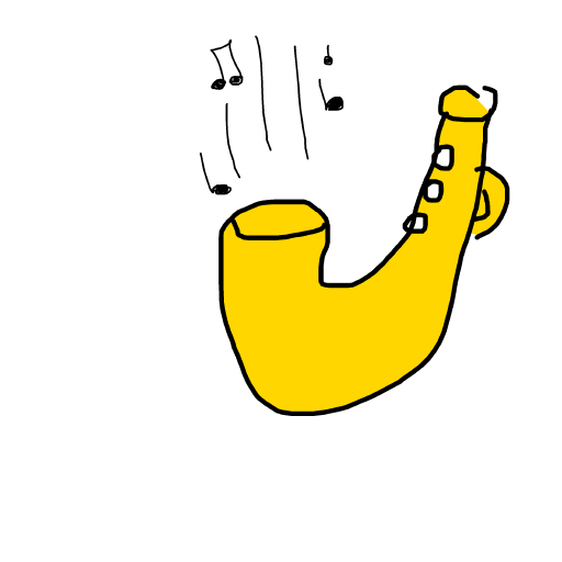 Saxophone drawing by vale