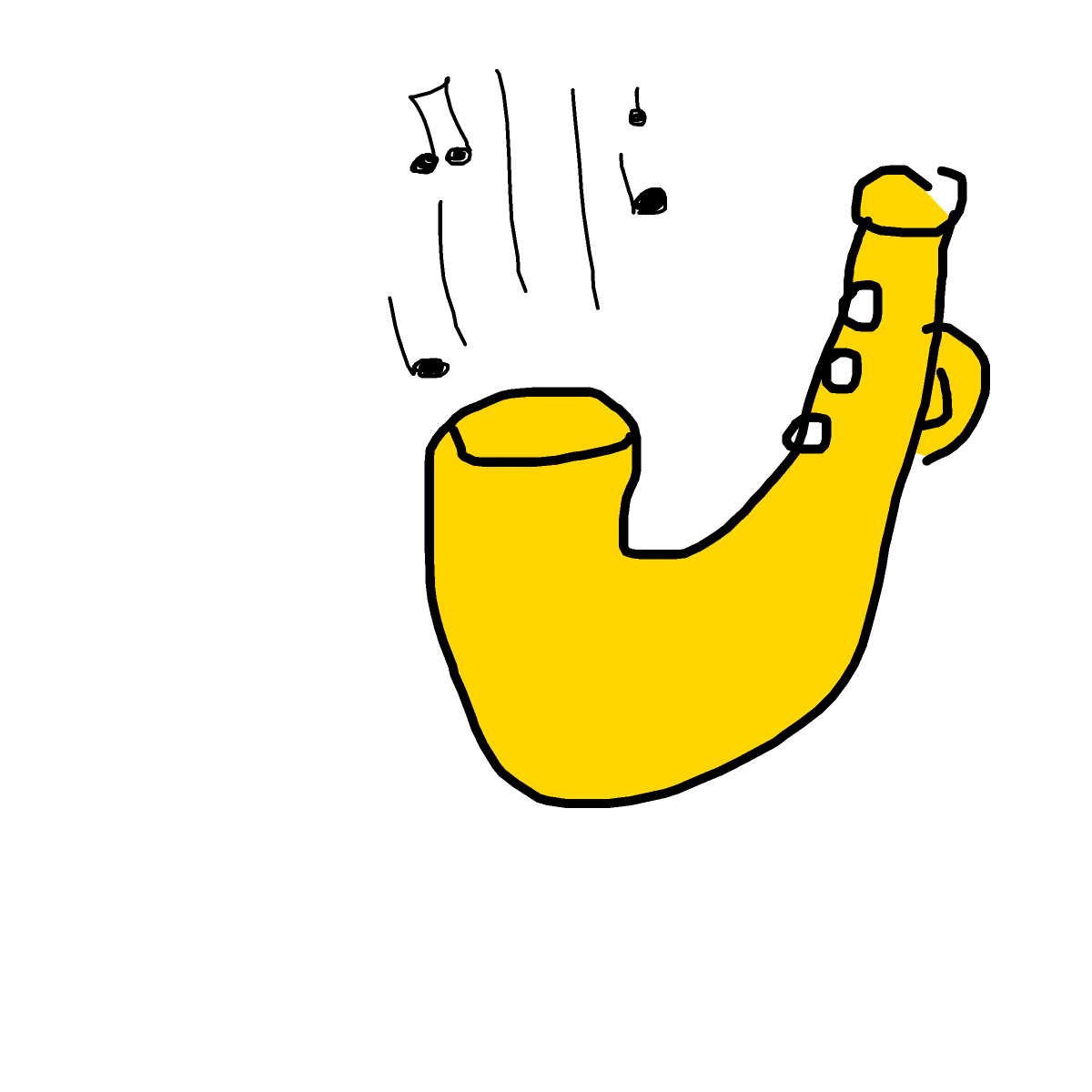 Saxophone drawing by vale