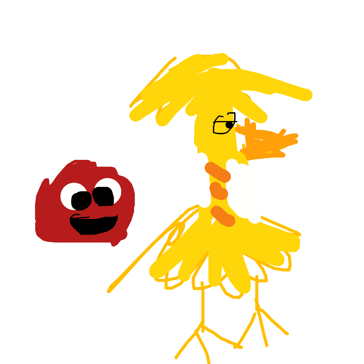 Big Bird drawing by neon-just-app