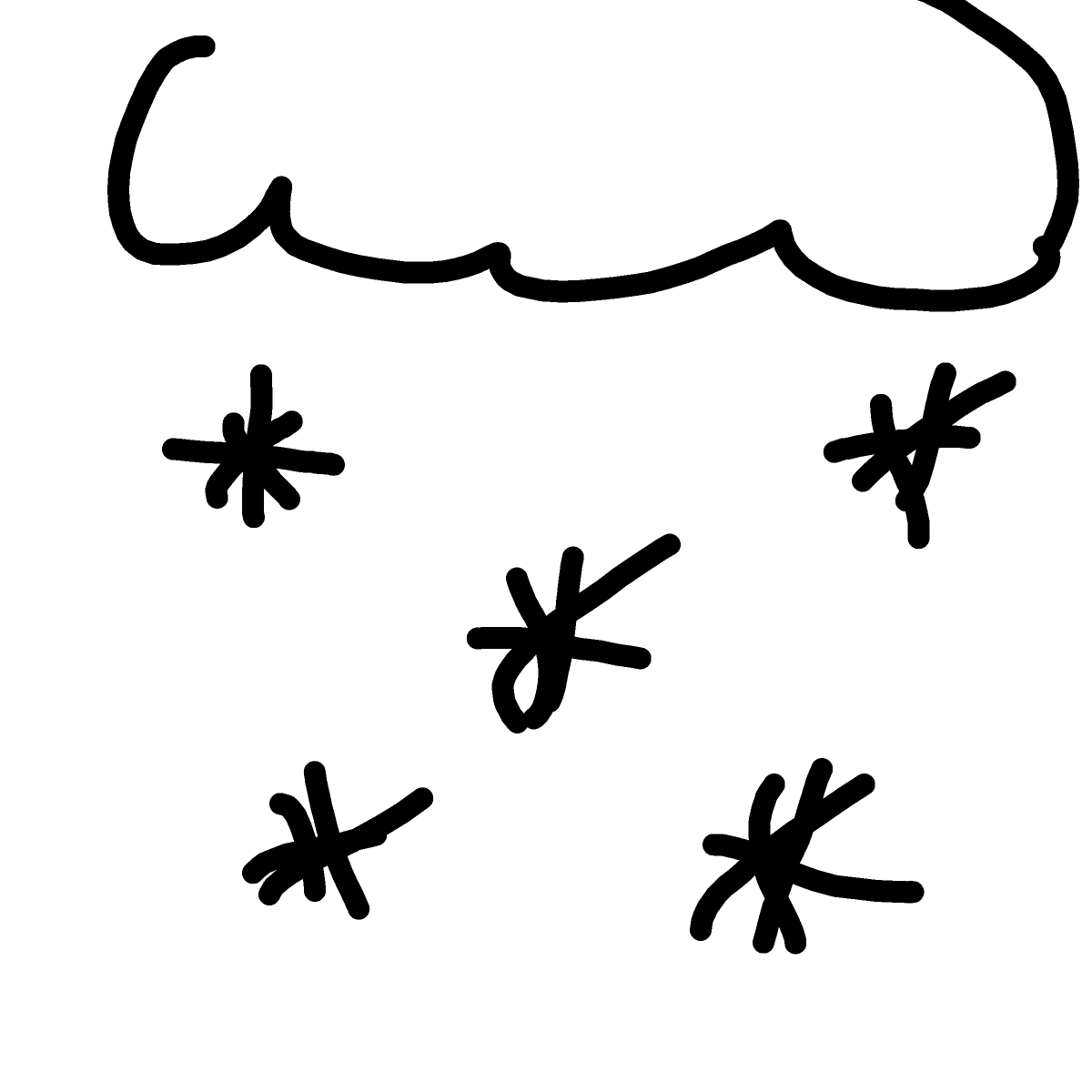 Snow drawing by Bubble