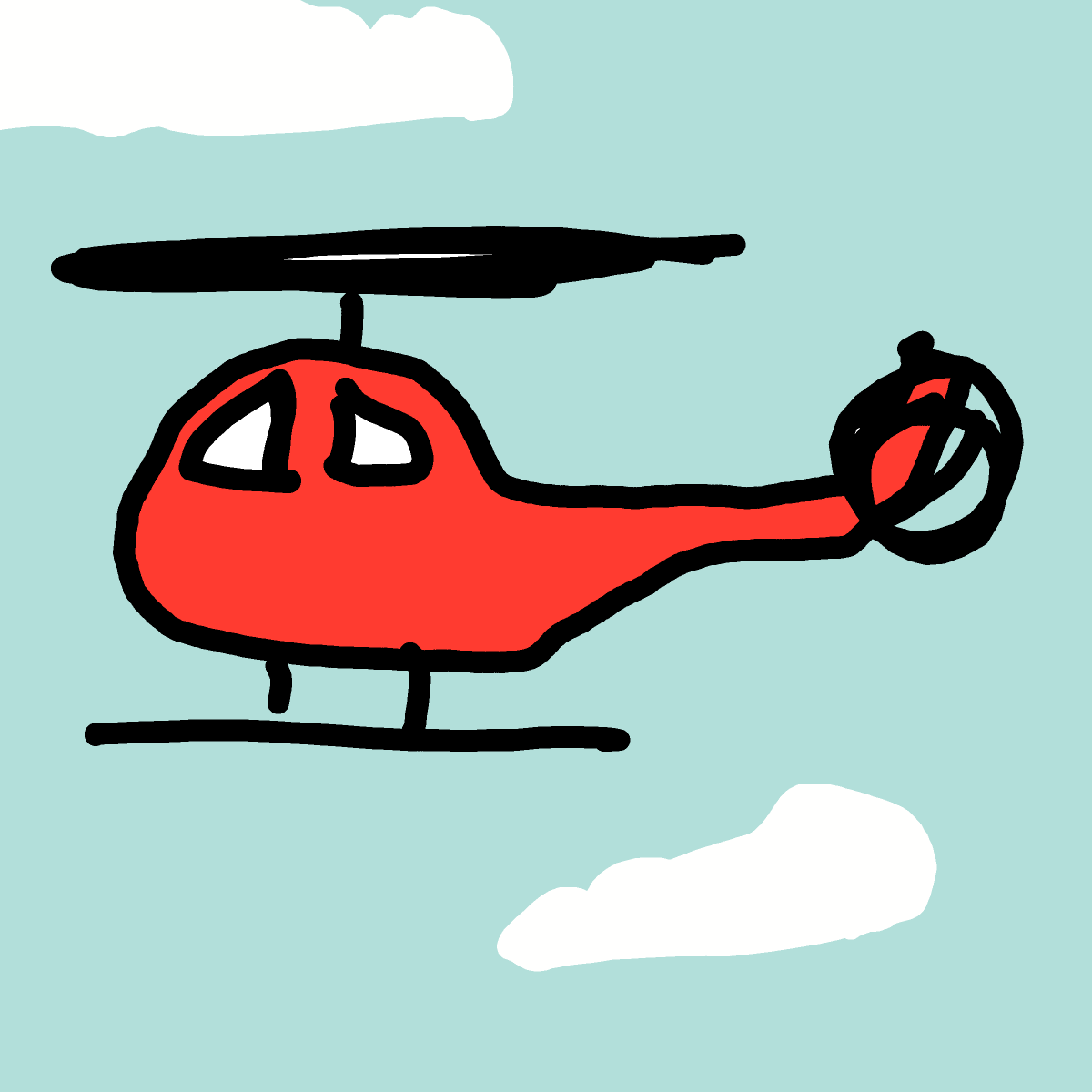 Helicopter drawing by Guardianoflives