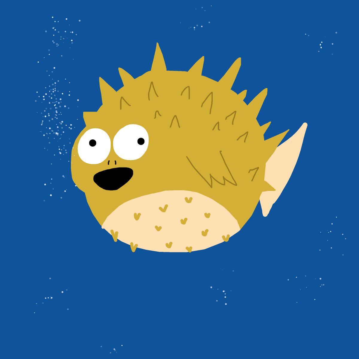 Pufferfish drawing by jashezilla