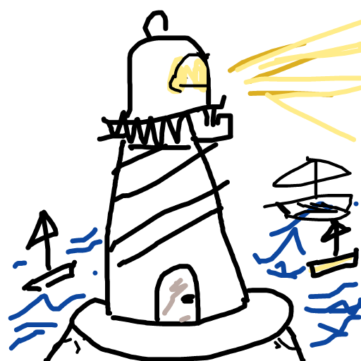Lighthouse drawing by fire-quick-wheel