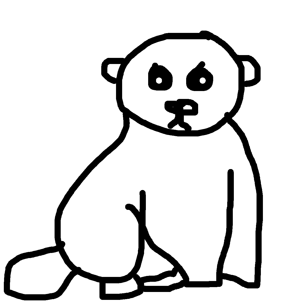Otter drawing by mikestam195
