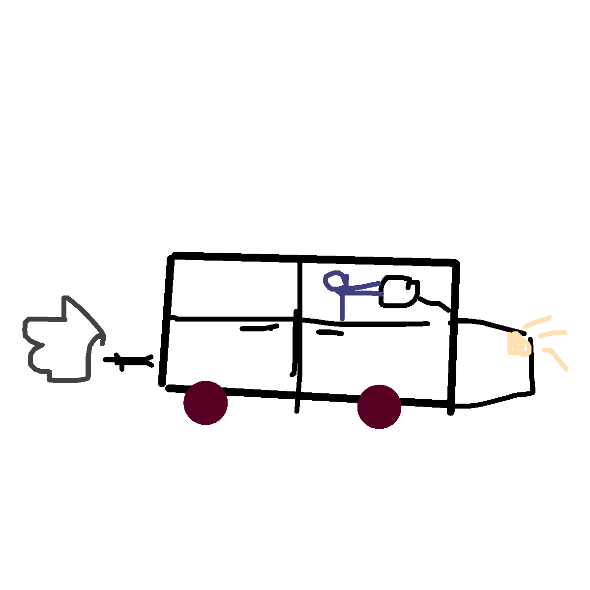 Car drawing by grou