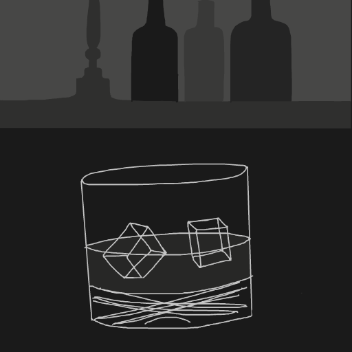 Whisky Glass drawing by firecracker