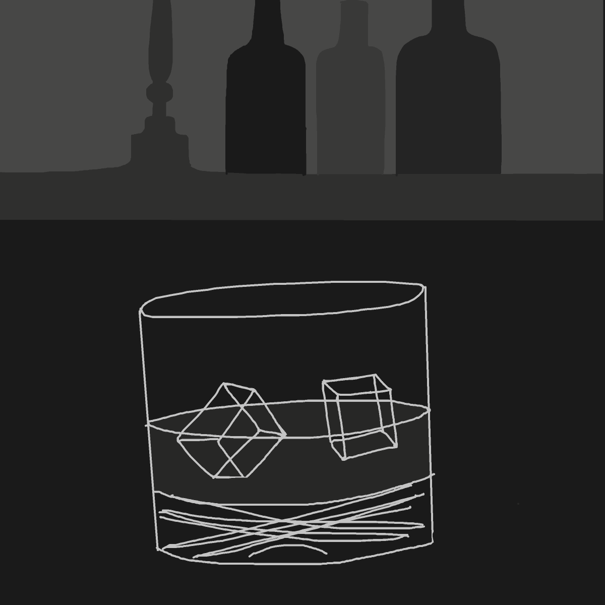 Whisky Glass drawing by firecracker