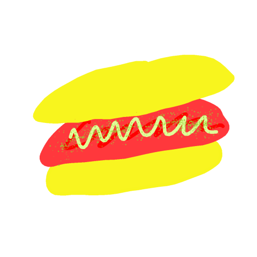 Hot Dog drawing by theodore