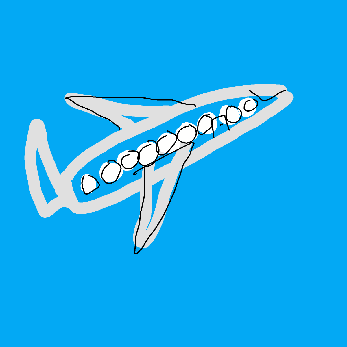 Airplane drawing by Anna