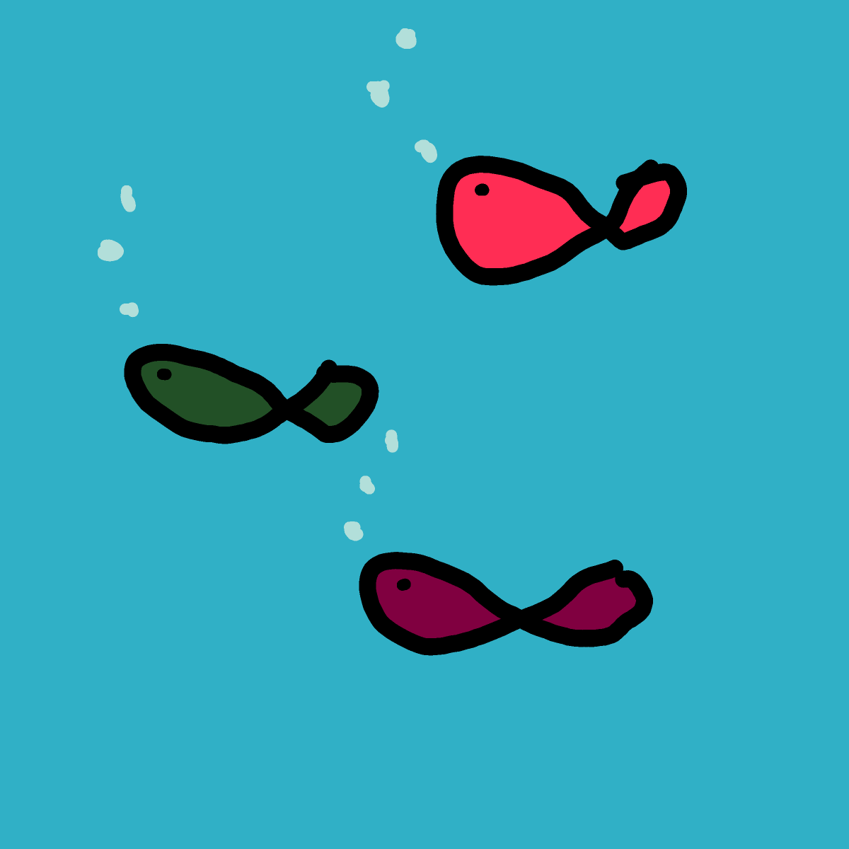 Fish drawing by Guardianoflives