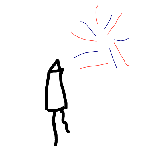 Firework drawing by Bri3