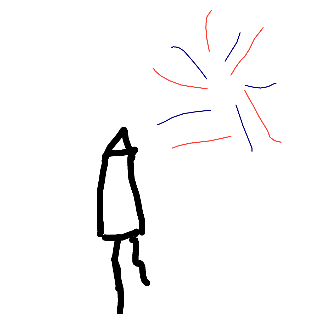 Firework drawing by Bri3