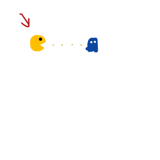 Pac-Man drawing by brush-star-site