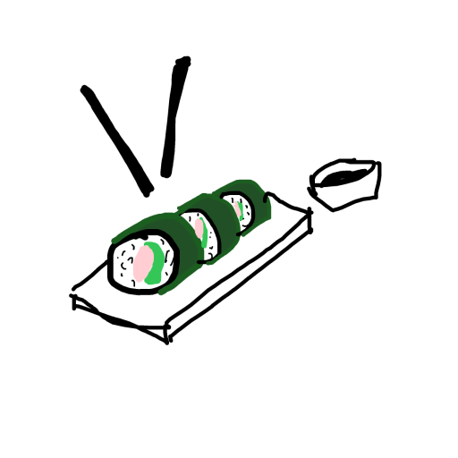 Sushi drawing by hatben