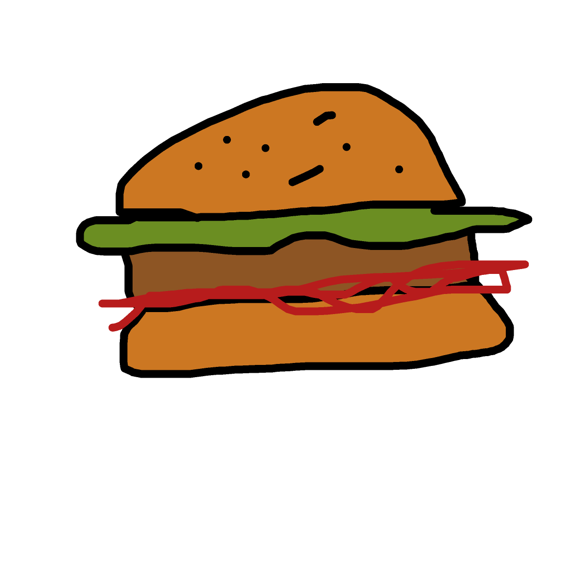 Burger drawing by last-graph-force
