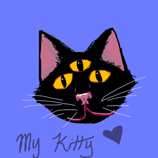Black Cat drawing by piratedgender