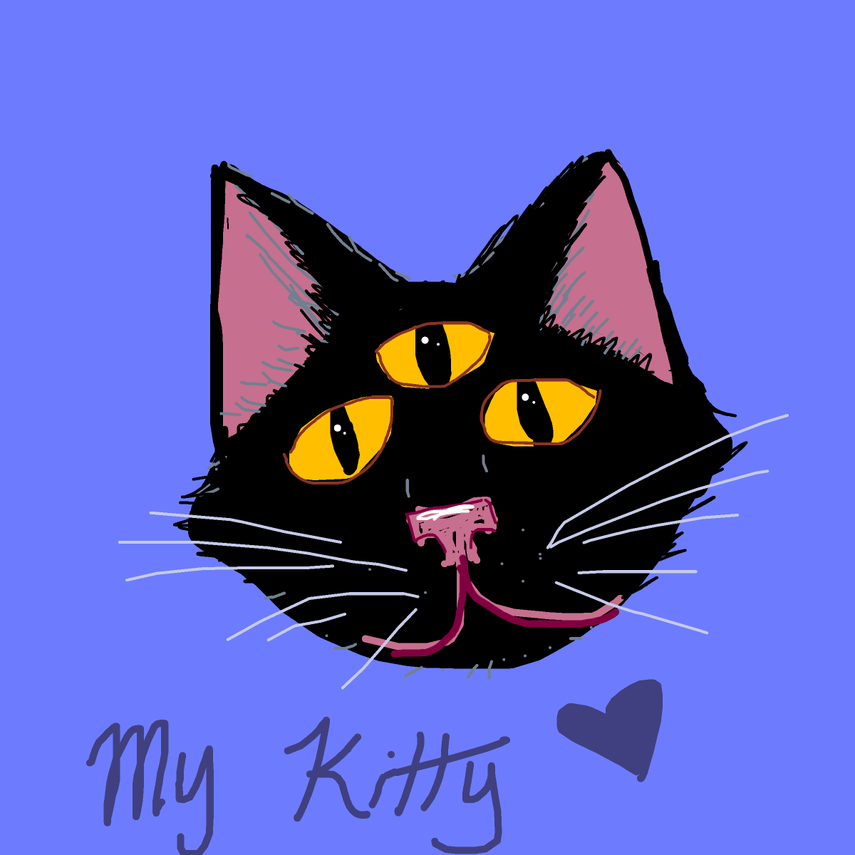 Black Cat drawing by piratedgender