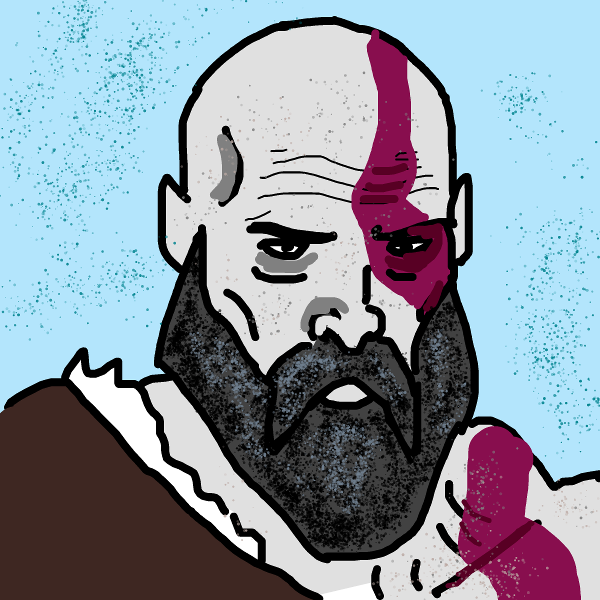 Kratos drawing by knoxy