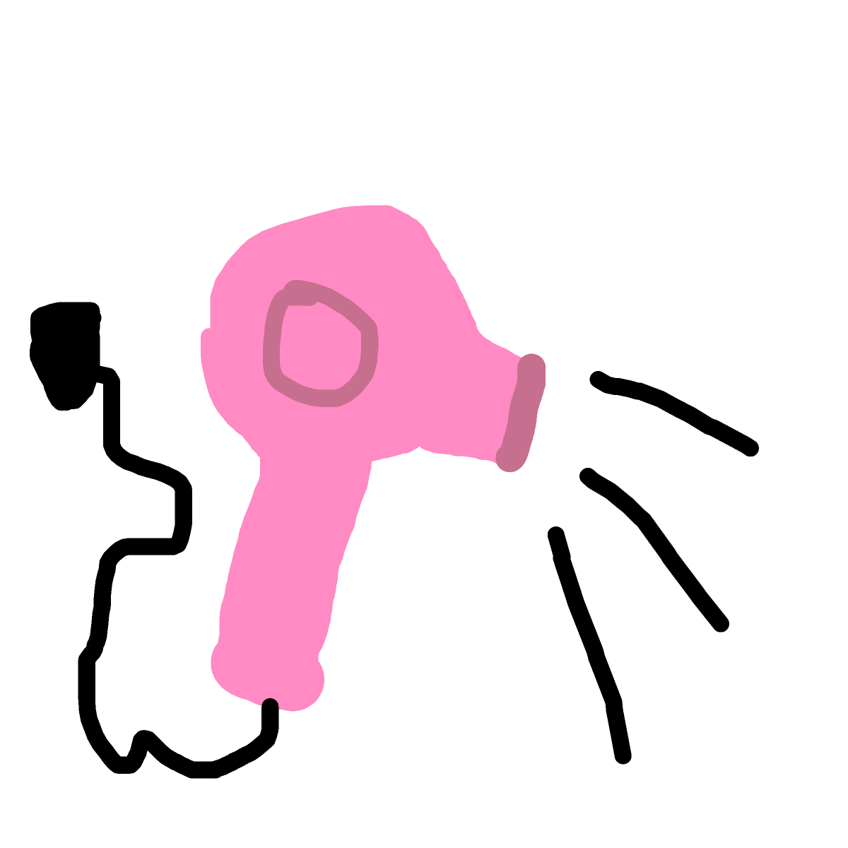 Hair Dryer drawing by flat-pure-drawer