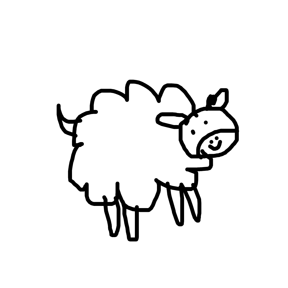 Sheep drawing by fine-happy-soul