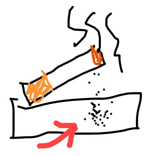 Ashtray drawing by val