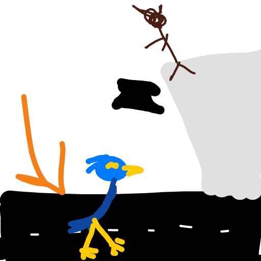 Road Runner drawing by snow-hyper-camp