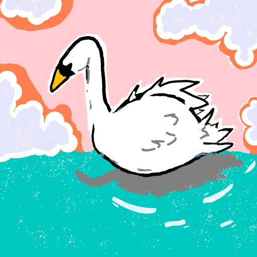 Swan drawing by rogueX