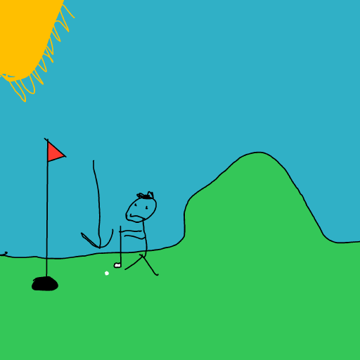 Golf drawing by Almog