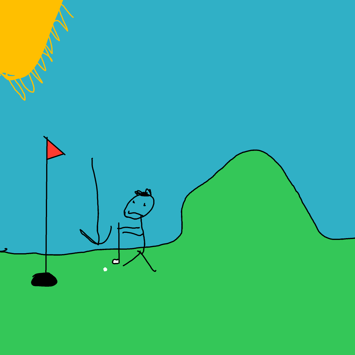 Golf drawing by Almog