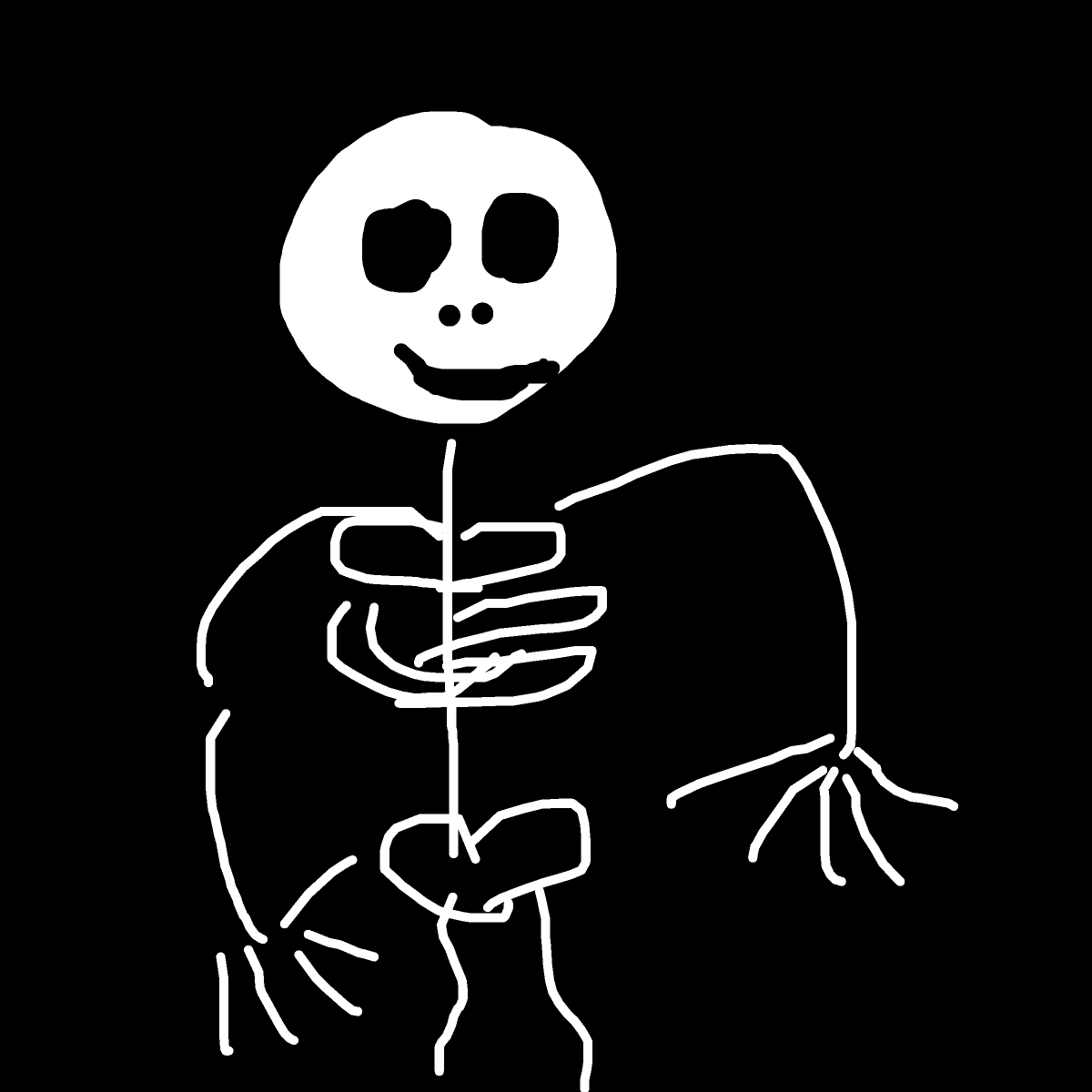 Skeleton drawing by lindsay-alice
