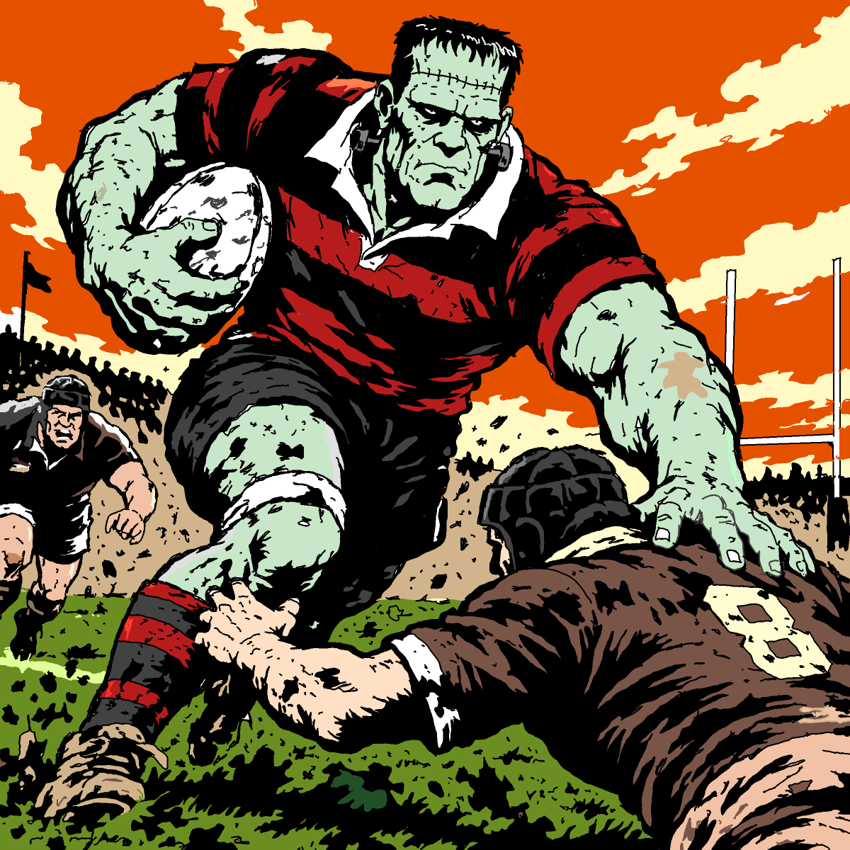 Rugby drawing by Guardianoflives