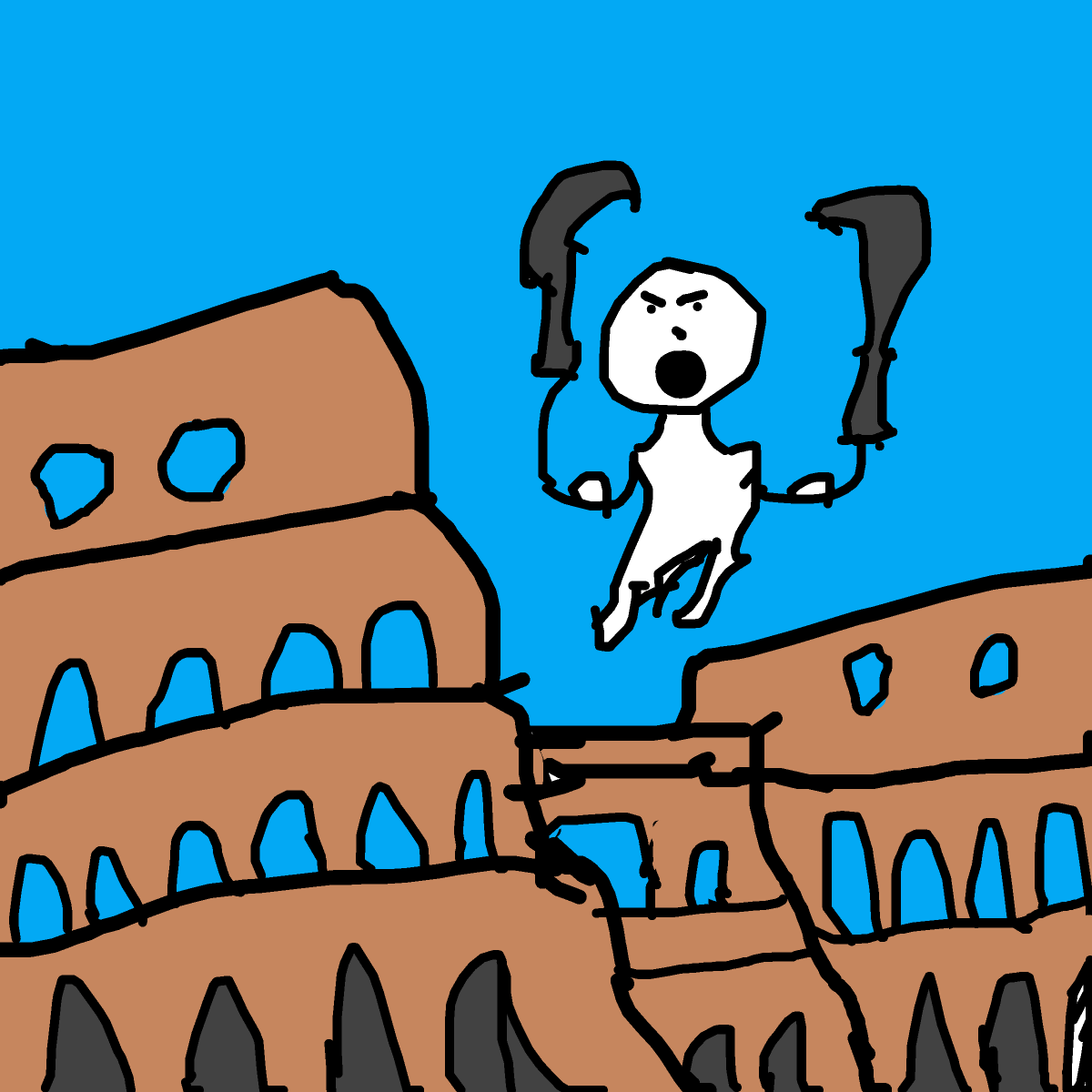 Colosseum drawing by el fardoni