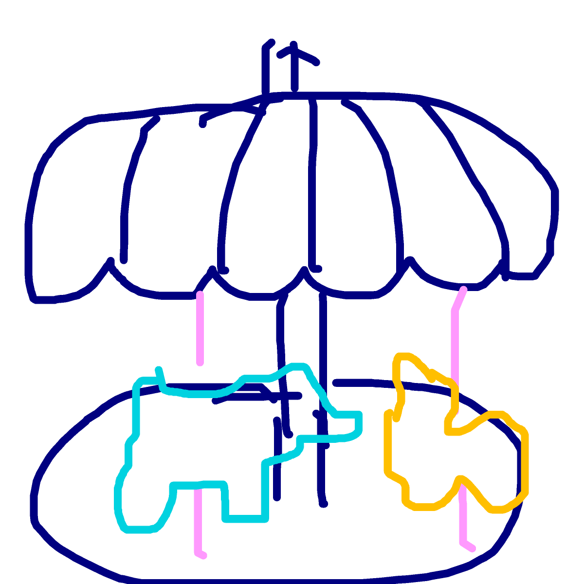 Carousel drawing by sure-mega-pride