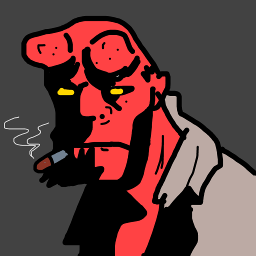 Hellboy drawing by knoxy